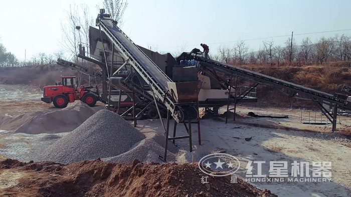 移動(dòng)碎石機(jī)_渣子機(jī)客戶現(xiàn)場