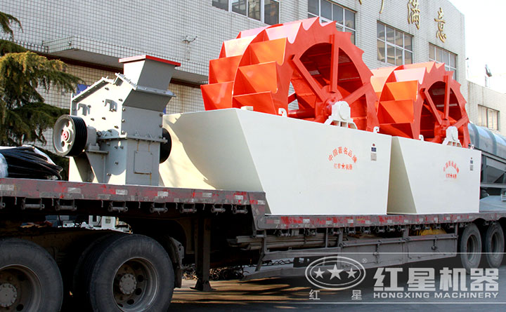 兩臺(tái)雙輪洗砂機(jī)發(fā)貨了 兩臺(tái)雙輪洗砂機(jī)發(fā)貨了