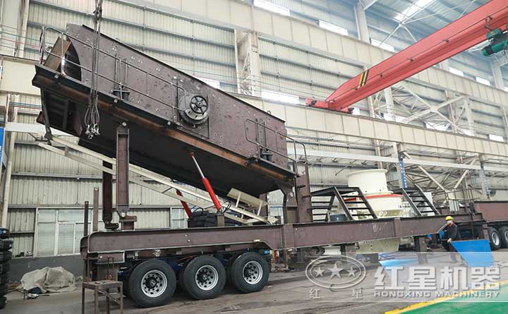 車載移動(dòng)式制砂機(jī)生產(chǎn)車間 車載移動(dòng)式制砂機(jī)生產(chǎn)車間