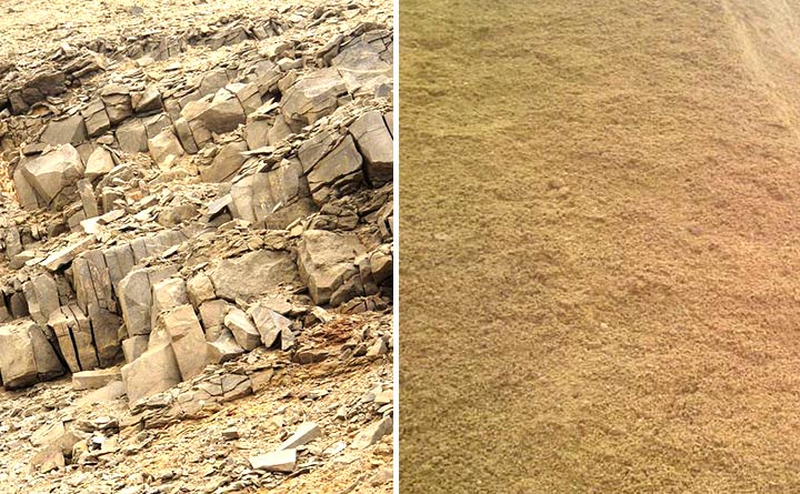 風化石制砂前后 風化石制砂前后