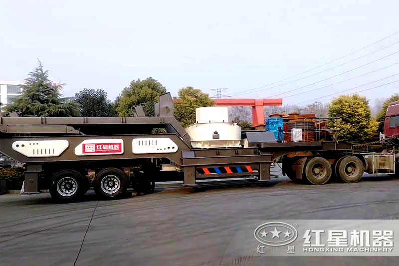 移動式鵝卵石磨砂機(jī)設(shè)備實(shí)拍