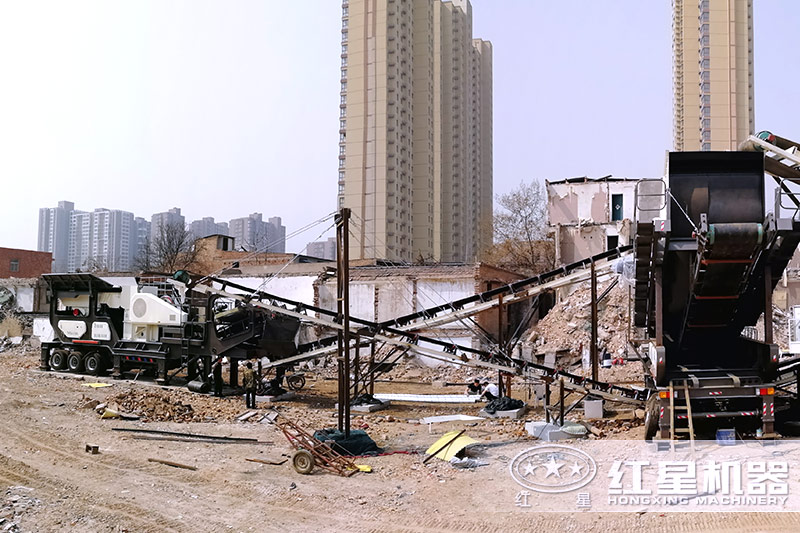 大型建筑垃圾粉碎篩分站客戶(hù)現(xiàn)場(chǎng)實(shí)景